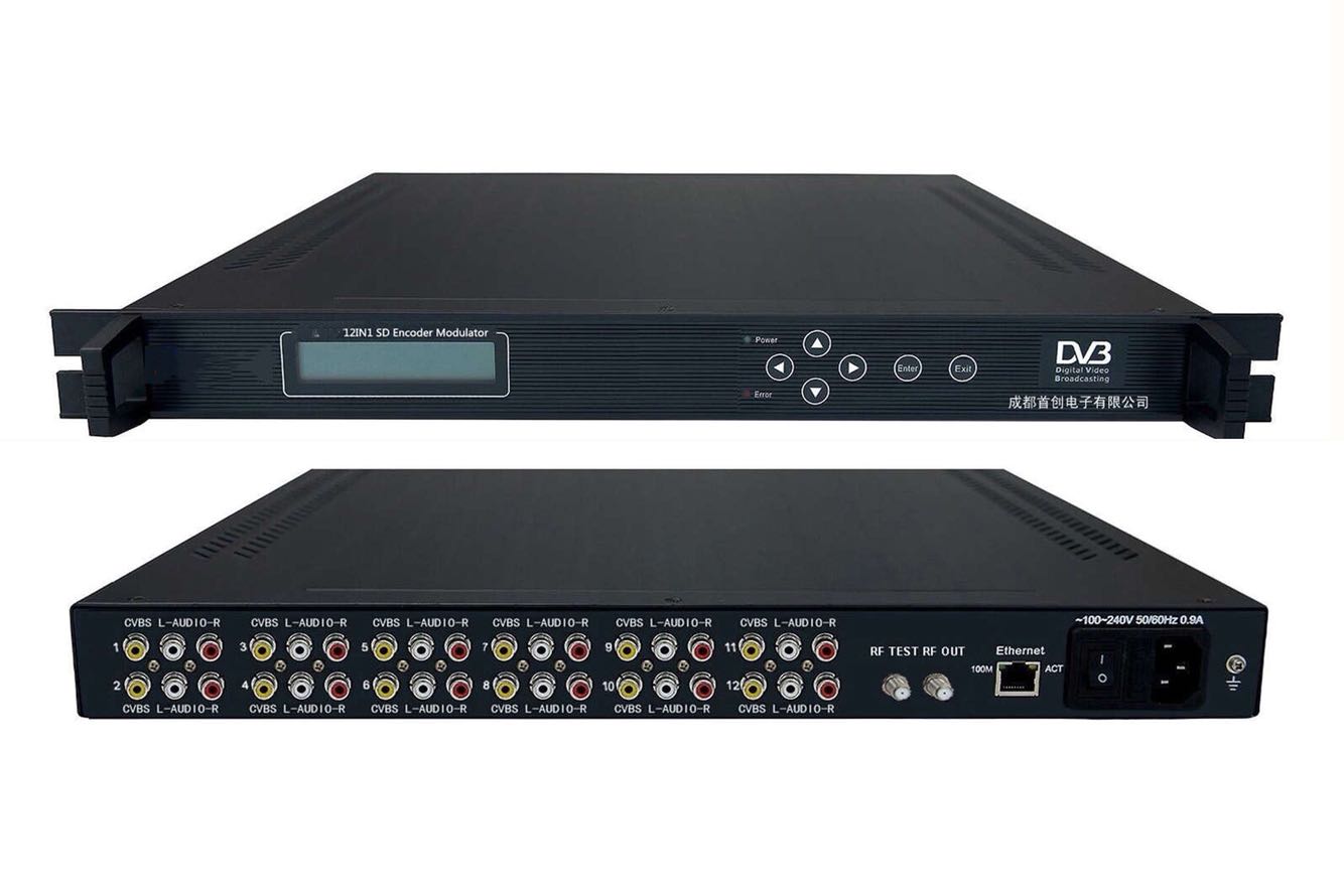 Best-selling hotel chain digital TV front-end 12-channel standard definition dtmb integrated multi-channel coaxial high transmission