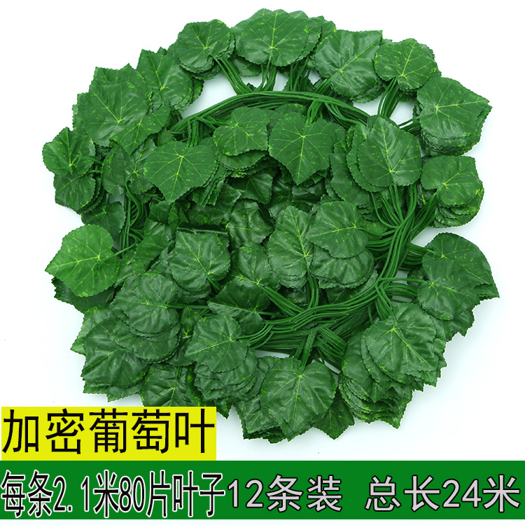 Dây đeo mô phỏng cây hoa giả mây xanh lá trang trí nho nho treo cây xanh tường nhựa cây lá treo tường - Hoa nhân tạo / Cây / Trái cây hoa giả để bàn thờ