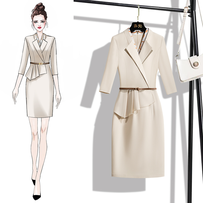 Beautician Work Clothes, Female High-End Beauty Salon Professional Dress, Commuter Stewardess Uniform, Front Desk Receptionist Work Clothes Beautician Work Clothes, Female High-End Beauty Salon Professional Dress, Commuter Stewardess Uniform, Front Desk Receptionist Work Clothes