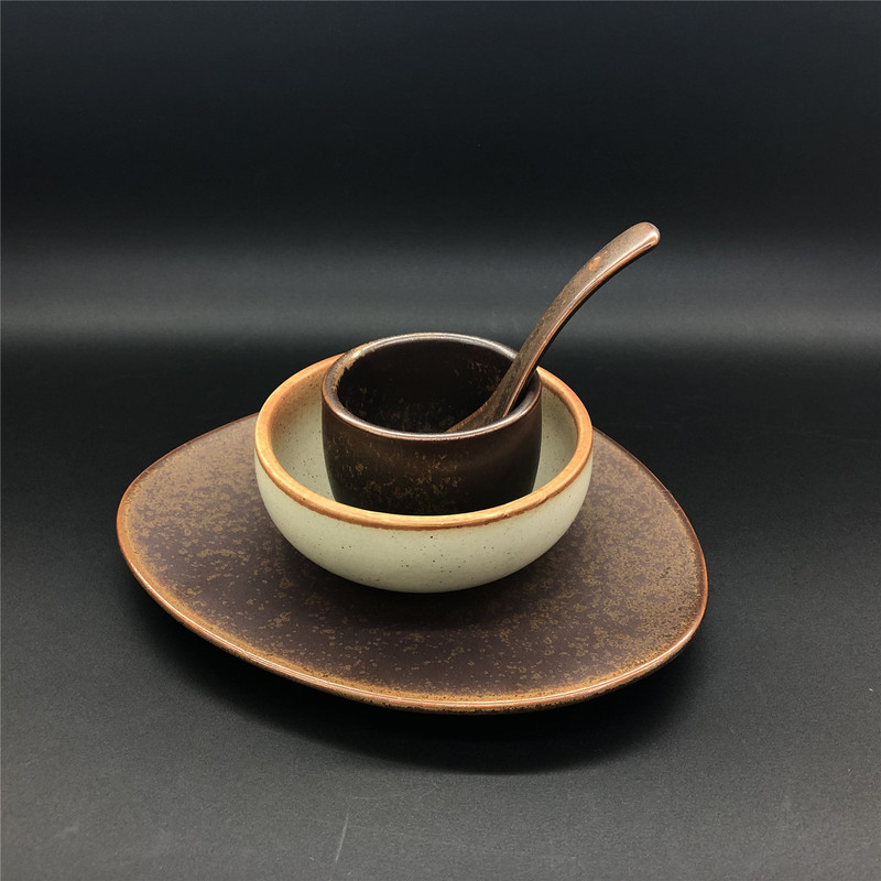 Mountain Style Tableware, Shanhuan San Out of the Mountains Creative Hot Pot Restaurant Tableware, Special Cup, Bowl, Plate, and Dish Display Set Mountain Style Tableware, Shanhuan San Out of the Mountains Creative Hot Pot Restaurant Tableware, Special Cup, Bowl, Plate, and Dish Display Set