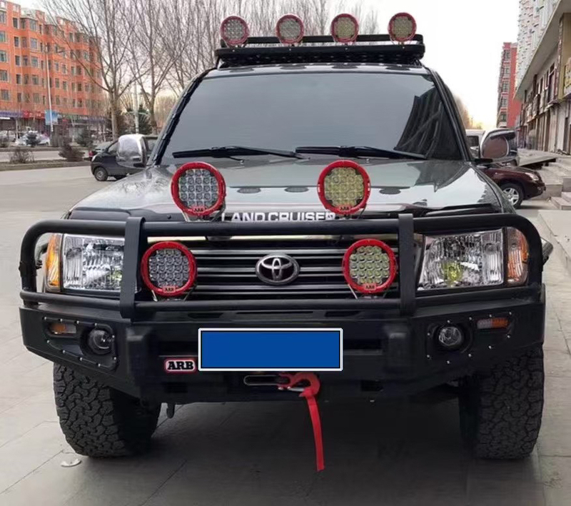 Lc100 45004700 Australian-Style Off-Road Guardrail Winch Safety Front Bumper Dual-Axis Rear Bumper Side Guardrail Non-Destructive Upgrade