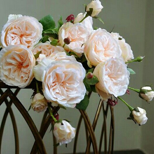 American modern Nordic model room Living room High simulation flower Fake flower Austin Rose multicolor