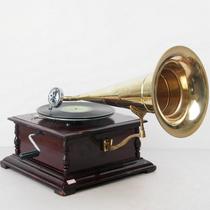 Brand new brass big horn hand-cranked 78-turn phonograph exquisite nostalgic ornaments Retro decoration Cafe decoration