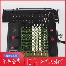 1940s German antique Rheinmetall Western abacus hand crank mechanical calculator counter functional