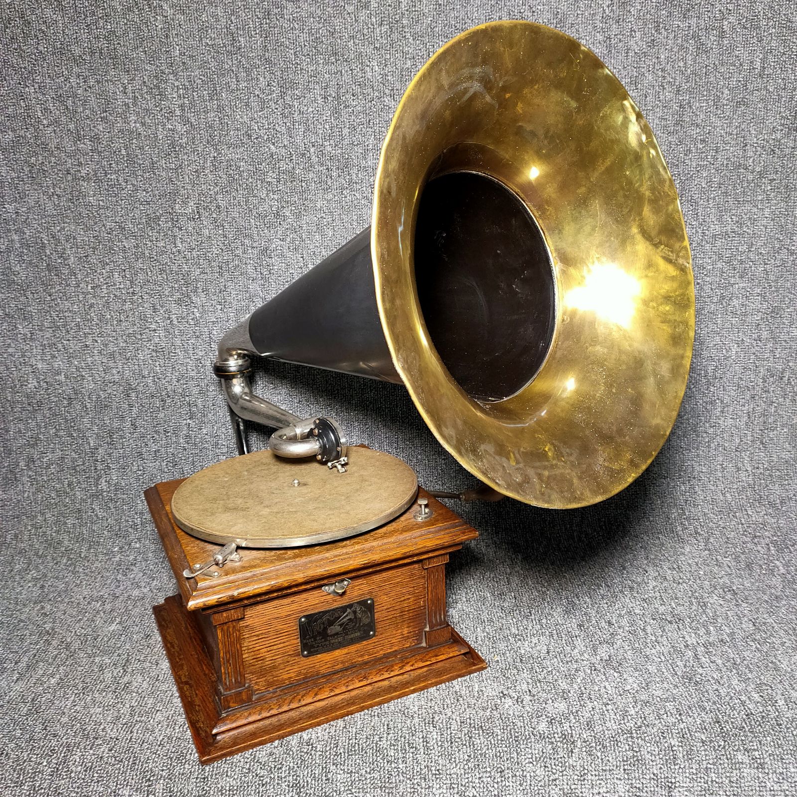 1910 Victory VICTORII Dog cards big horns Shake Black Gum Gramophone centuries-old Rare Retro Wind Swing