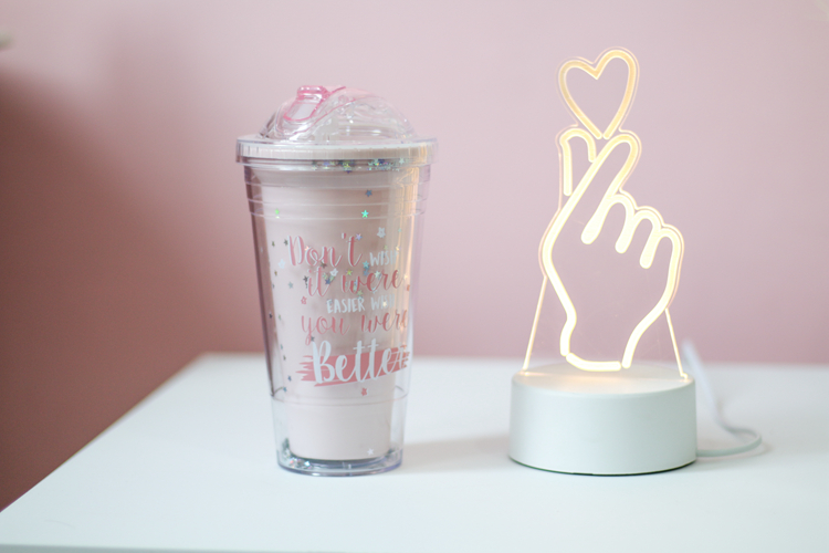 Phiên bản tiếng Hàn của ly sippy tươi cầm tay dễ thương nữ sinh viên bằng nhựa tay cốc có dung tích lớn - Tách bình đựng nước lock&lock