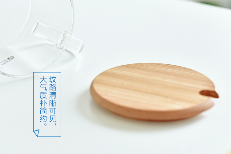 Tinh khiết rắn gỗ cốc thủy tinh cốc thủy tinh chống bụi bìa cốc cốc nắp cốc cà phê nắp thủy tinh nắp tre - Tách bình giữ nhiệt cute