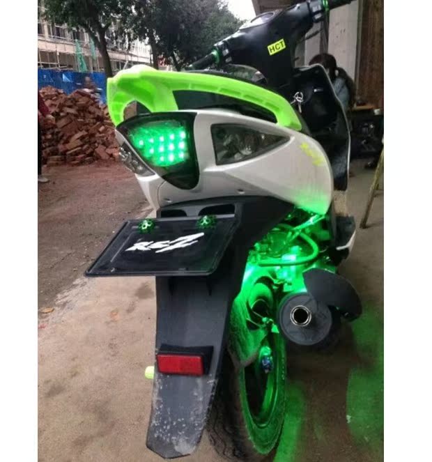 Phụ kiện sửa đổi xe máy RSZ100 chiếu sáng nhấp nháy đèn phanh lái xe thế hệ đèn ma lửa phía sau - Đèn xe máy đèn led xe máy wave