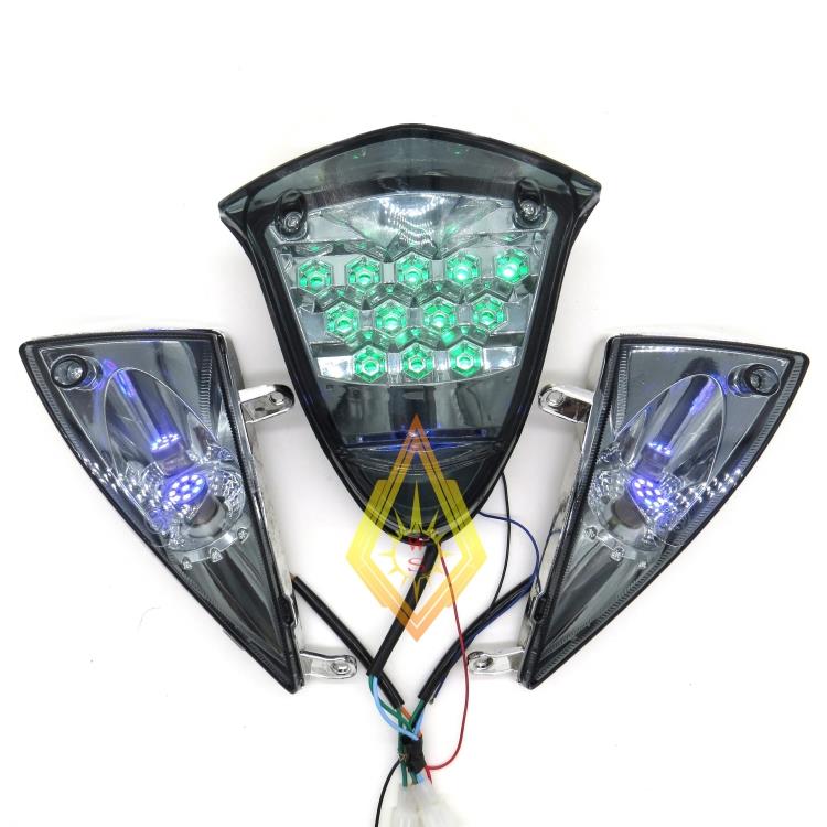 RSZ WISP thế hệ sửa đổi nhấp nháy phía sau lắp ráp đèn phanh LED phía sau bật đèn phía sau lắp ráp đèn phía sau - Đèn xe máy den xe may
