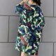 2023 ໃໝ່ Ice Silk Mesh Quick-Drying Clothing Women's Loose Large Size Medium Long Long T-shirt Camouflage Dress