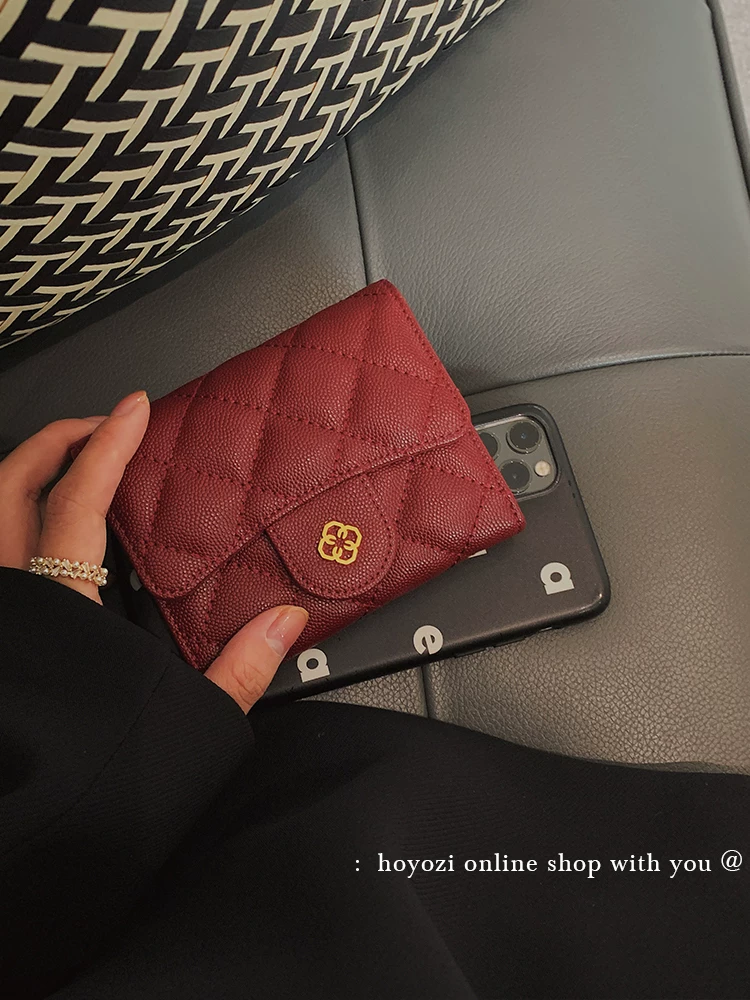 Короткий бумажник, держатель карт с ромбовидной фактурой, сумка через плечо, натуральная кожа