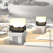 New Chinese Solar Column Headlights Outdoor Waterproof Patio Grass Terrace Lamp Villa Garden Wall Large Doorway Pillar Light