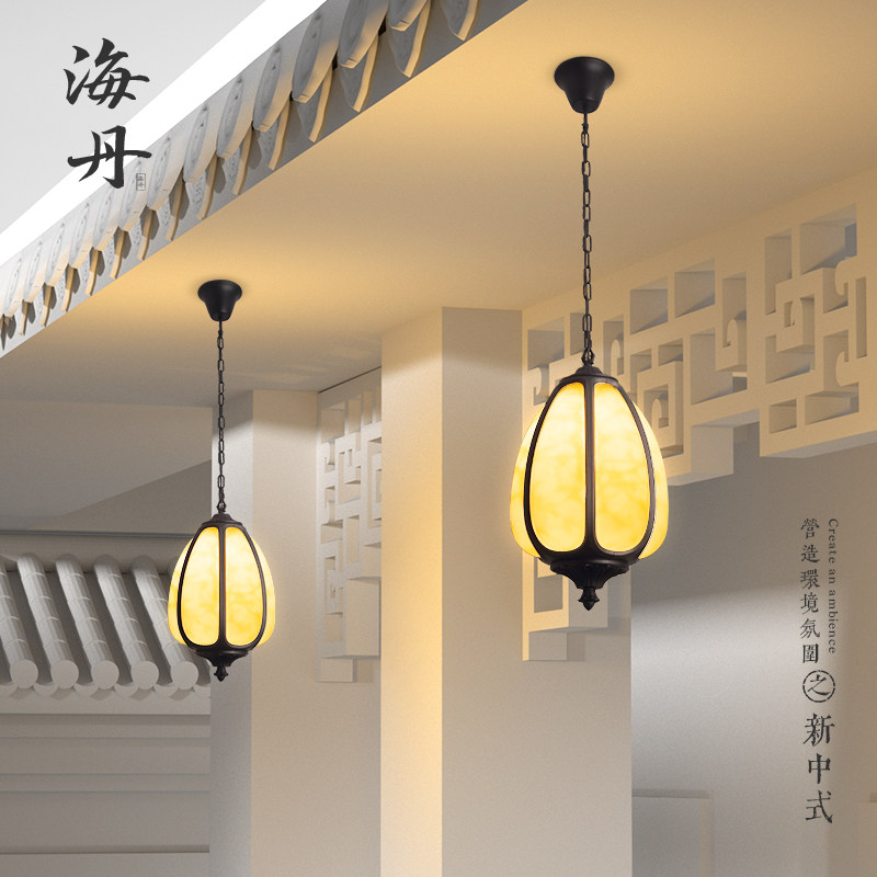 New Chinese style chandelier outdoor garden decoration courtyard light corridor classical outdoor villa gazebo waterproof gate light