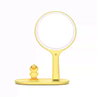 DongDuck little yellow duck wireless charging Beauty Mirror LED makeup mirror with light Tanabata lover along with electric