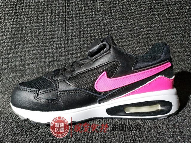 NIKEAIRMAX Velcro air cushion ເກີບແລ່ນສໍາລັບເດັກຊາຍແລະເດັກຍິງ, ເກີບເດັກນ້ອຍ, ເກີບກິລາເດັກນ້ອຍ 653821-008