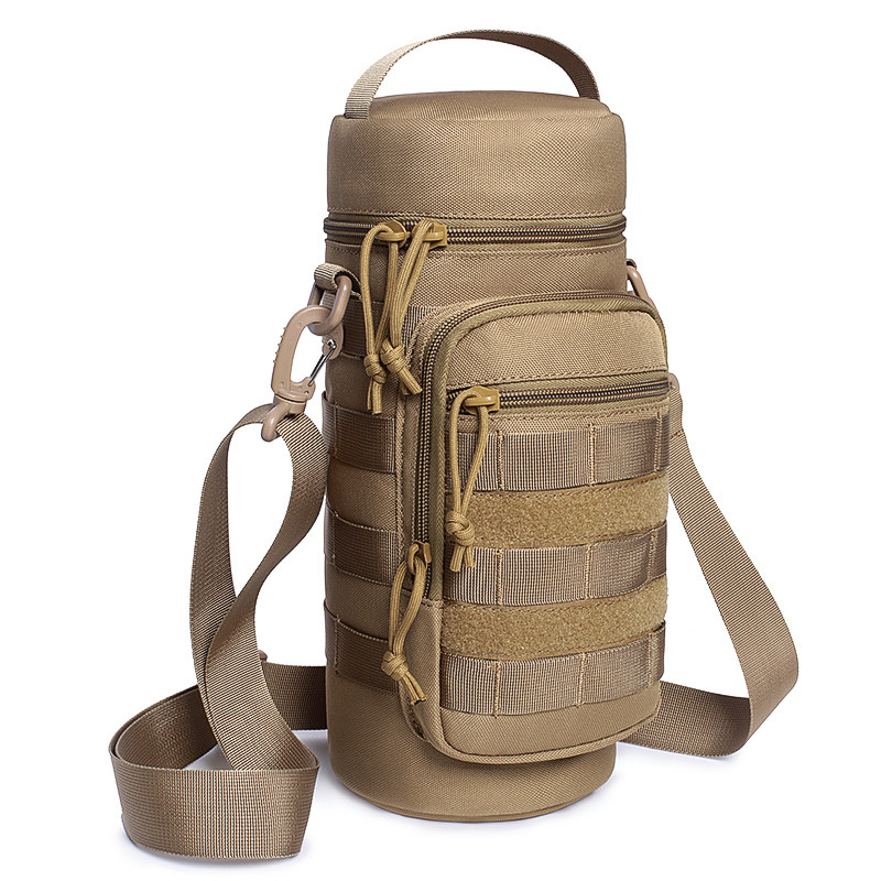 1000D single shoulder inclined satchel 3 5L large kettle phone bag diameter 12 height 32cm Portable water cup sleeve MOLLE hanging bag-Taobao