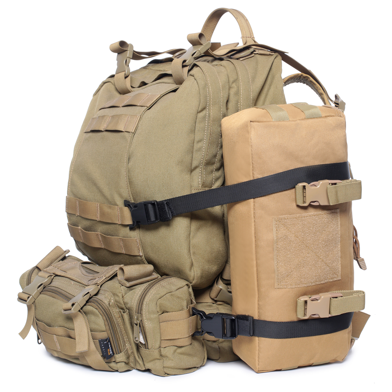 Outdoor backpack MOLLE tactical fixed strap UTX Donauf buckle adjustable expansion accessories with DIY