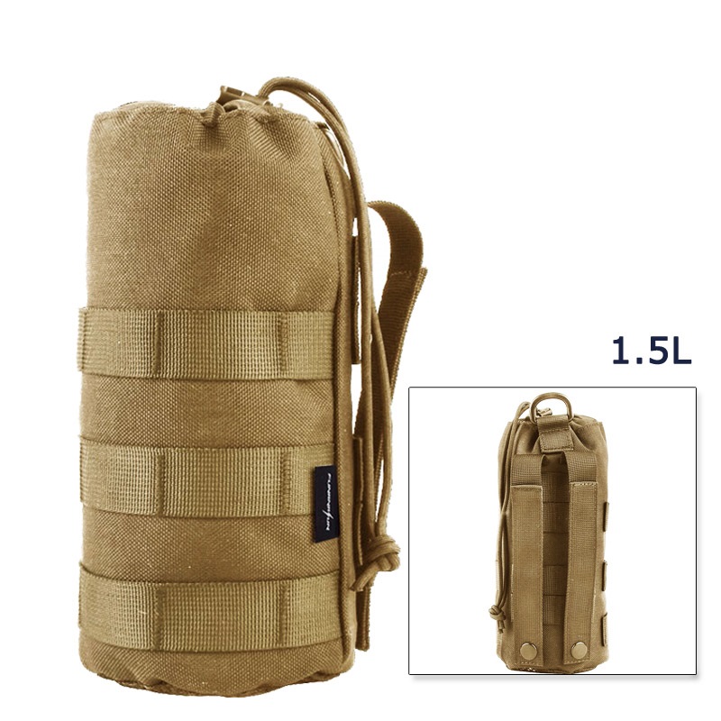 1000D Anti Splash Water Outdoor Climbing Rides MOLLE Tactical Kettle Bag Travel Insulated Cup Cover 1 5L Water Bottle Bag