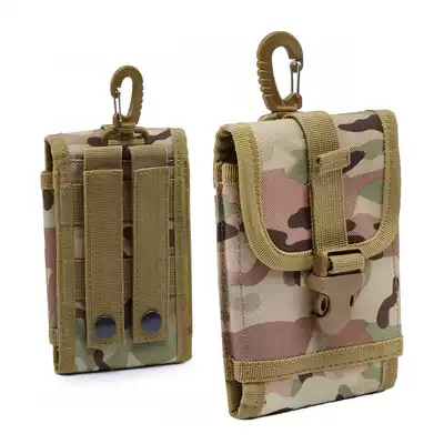 Outdoor mountaineering travel MOLLE tactical waist hanging 6-inch mobile phone protective sleeve wearing Belt key cigarette storage bag