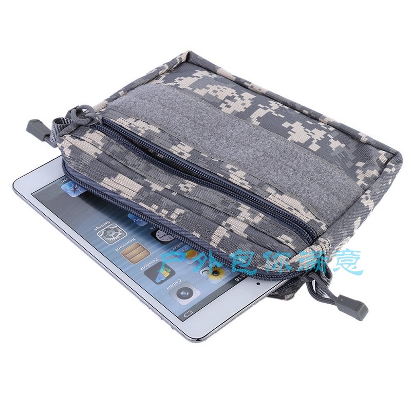 1000D ngoài trời túi công cụ túi đi lại ngụy trang MOLLE túi phụ kiện chiến thuật 7 inch túi lưu trữ iPAD - Túi túi đeo hông phượt