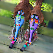 Ethnic wind evil wind bell hanging Yunnan Lijiang bar hanging decoration Home personality wall hanging scoop mouth swallow mouth large