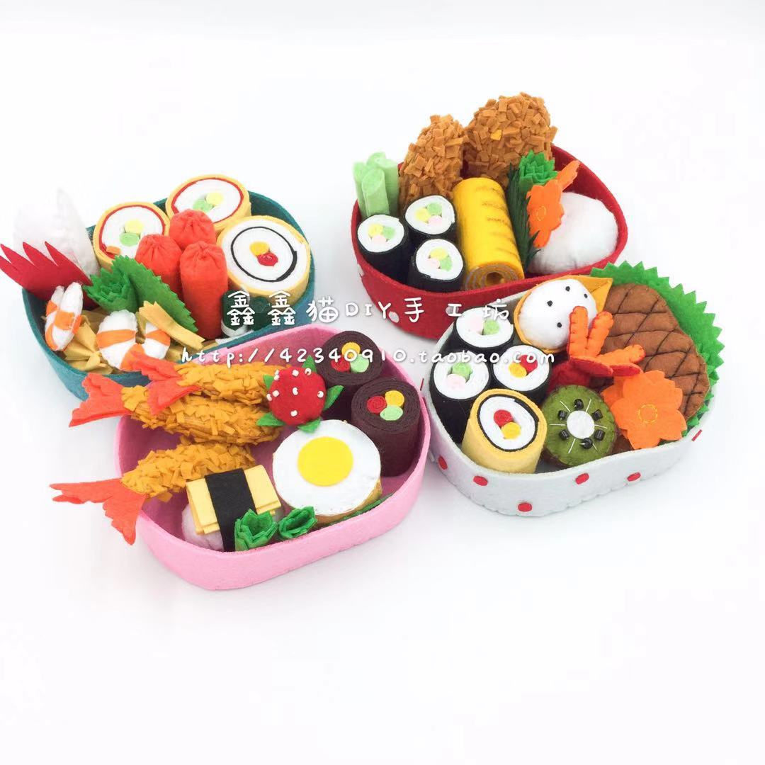 Cut-free non-woven DIY handmade material package Luxury Bento simulation sushi Kindergarten operation Home wine toy