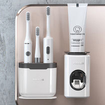 Perforated wall-mounted toilet tooth hanger suction wall type containing shelf toilet for electric toothbrush holder