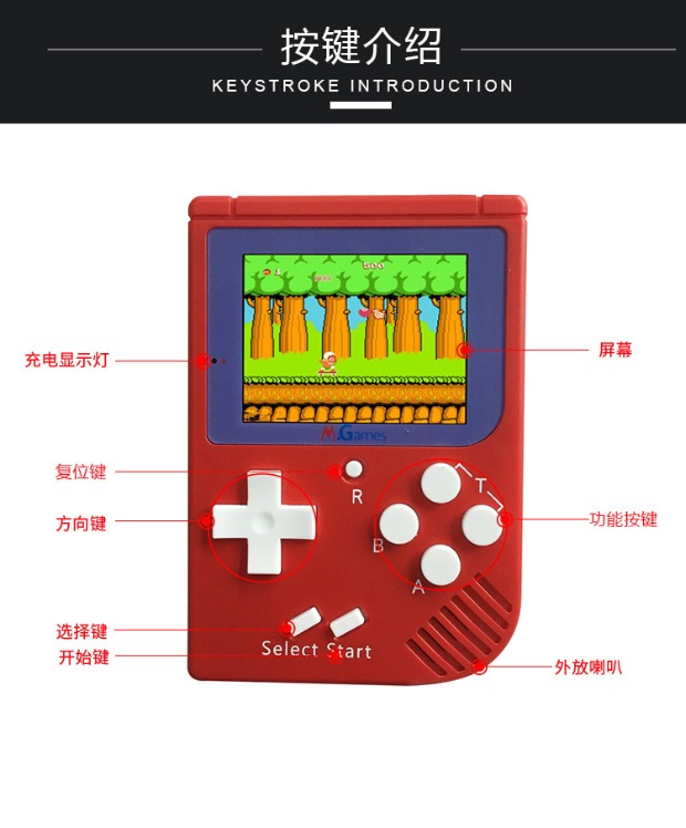 Máy chơi game cầm tay Tetris mini cổ điển retro cổ điển cầm tay FC siêu Mario Contra máy chơi game x9