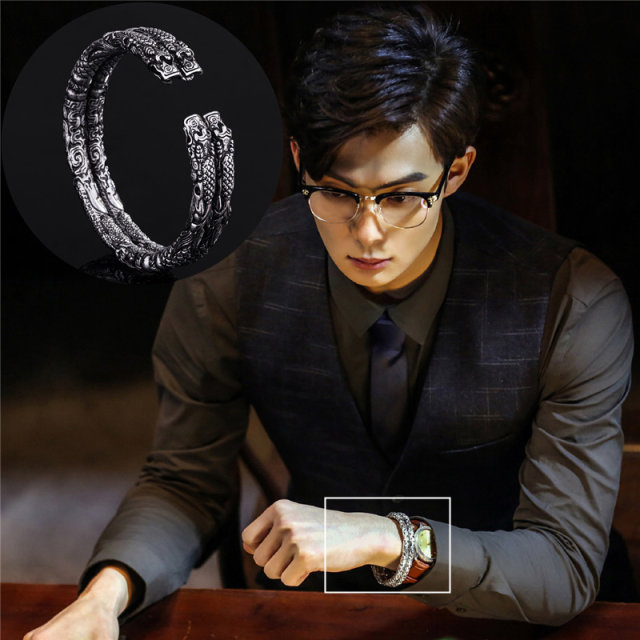 Shahai, Zhang Mingen, Zhang Rishan, President Zhang, the same bracelet, the double faucet will ring the old nine-door Buddha, the second ring ring retro