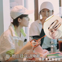 Sand Sea Beam with the same ring Third Ring Ring Zircon diamond temperament Ins superfire European and American personality Brief Tide Withdrawal