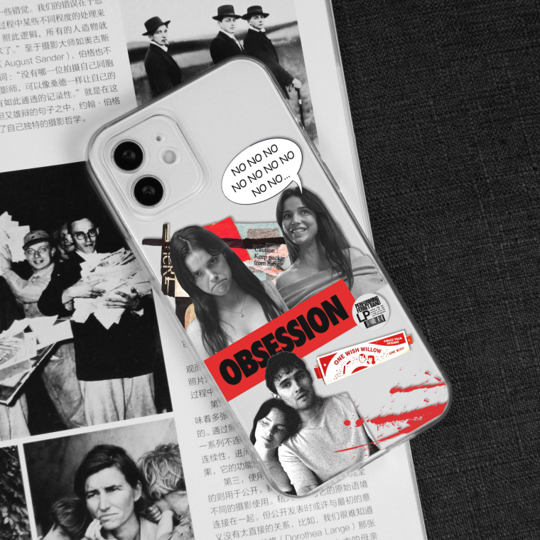 Obsession Retro Horror Collage Phone Case