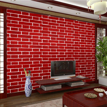 Retro nostalgic 3D simple brick brick wallpaper cafe bar restaurant cultural fossil red brick pattern wallpaper
