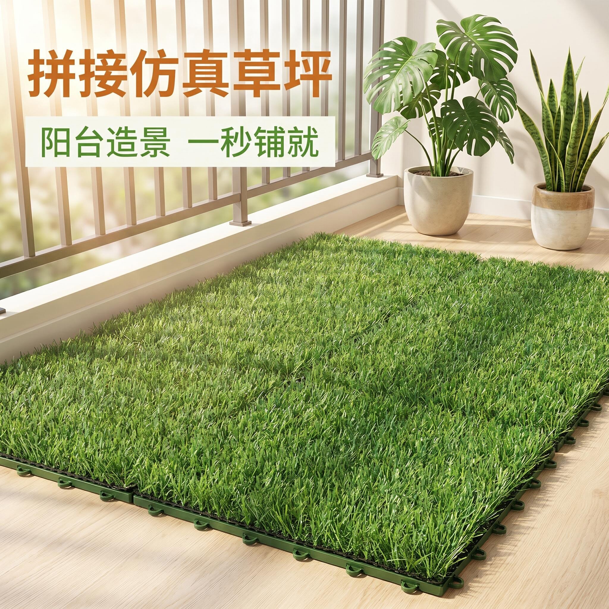 Patch grass suspended splicing lawn blocks plastic lawn mat