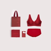 内外红盒经典红色内衣文胸套装礼盒