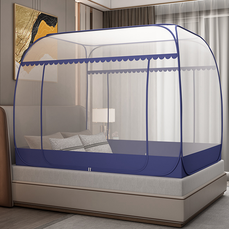 Bed nets free of installation Mongolia Pack Home 1 5 m Home All-bottom 1 8m Double door Dormitory 0-9 m folding one-piece