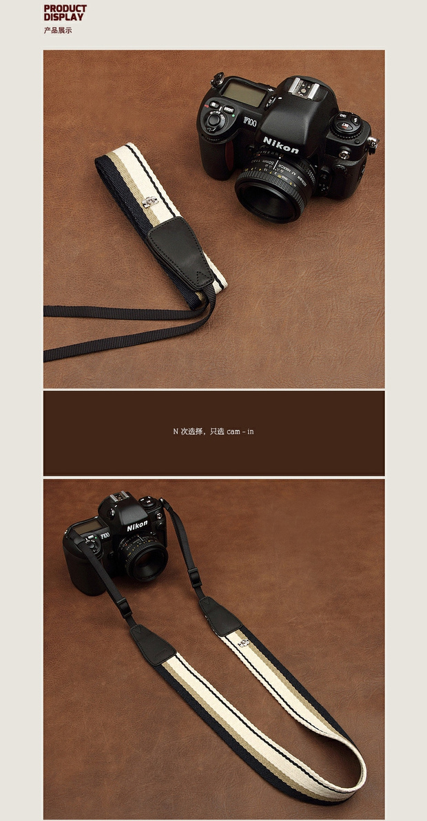 Cam-in cotton thoải mái phổ quát máy ảnh kỹ thuật số DSLR dây đeo micro đơn chụp ảnh dây đeo vai cam8287 - Phụ kiện máy ảnh DSLR / đơn benro t660ex