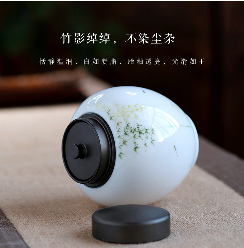 Tea pot ceramic seal tank portable creative move fashion POTS wooden box packaging, storage tanks trumpet