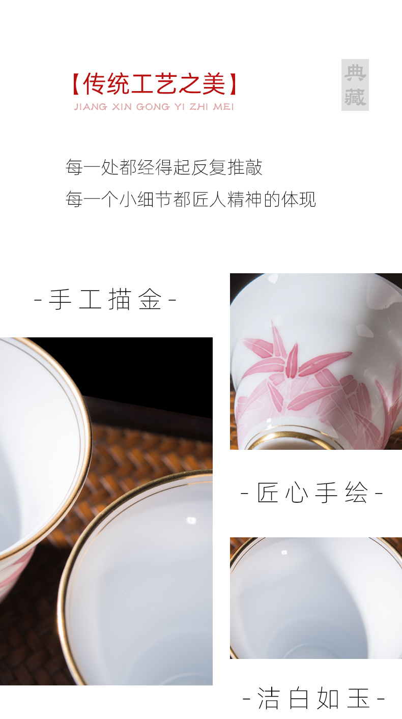 White porcelain glaze color sample tea cup under small kunfu tea cup see retro teacups hand - made ceramic masters cup