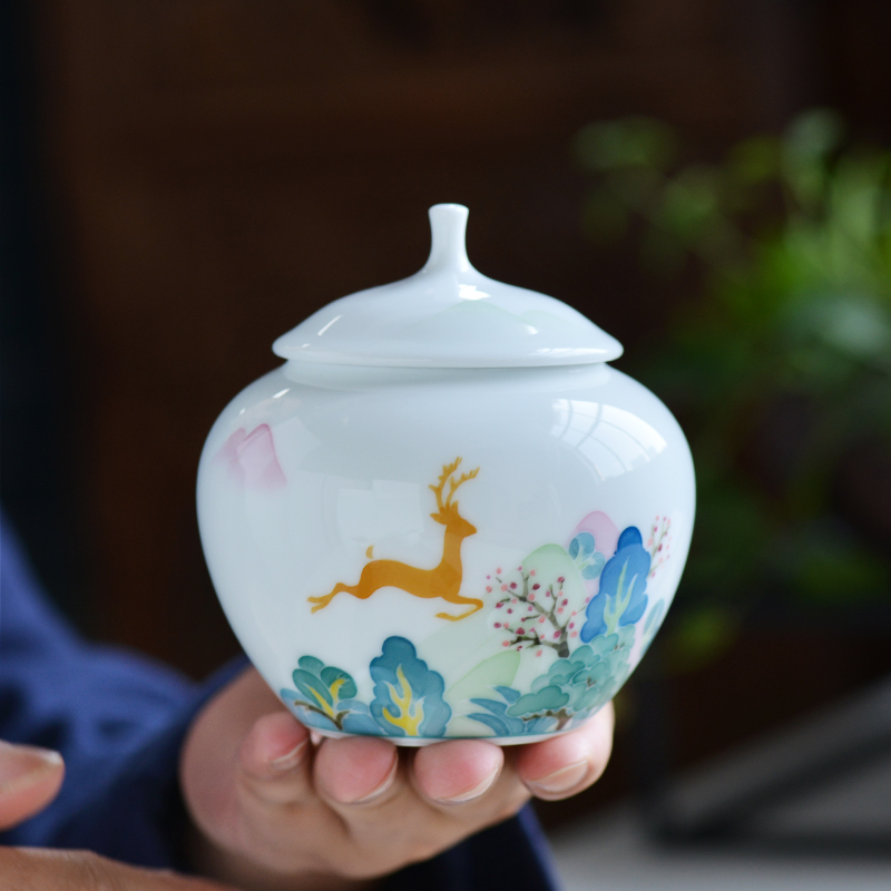 Caddy fixings ceramic high - grade seal pot home moistureproof receives the creative move fashion gift boxes, hand - made storage tanks