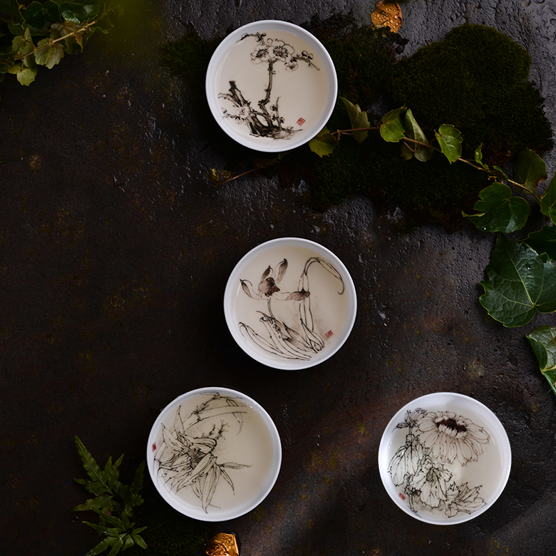Checking out ceramic sample tea cup tea thin foetus kung fu tea cups personal single cup small bowl by patterns of creative tea light
