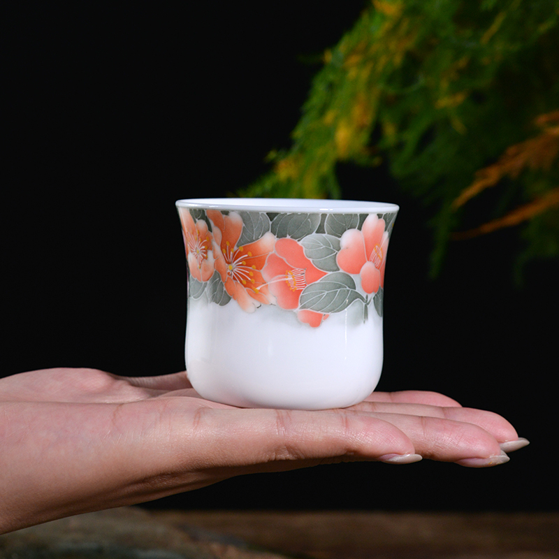 The Master cup single cup large ceramic sample tea cup with tea set personal cup hand - made lady kung fu tea cups fragrance - smelling cup