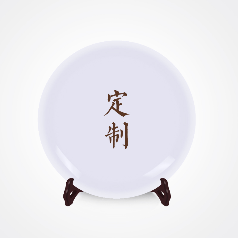 Ceramic hang dish custom decorative plate printing photos creative pendulum plate graduation photos company logo custom gifts