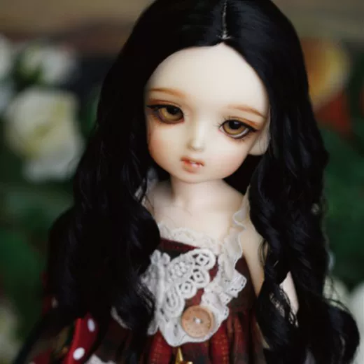 Кукла, парик с частью волос, масштаб 1:4, масштаб 1:6, средняя длина