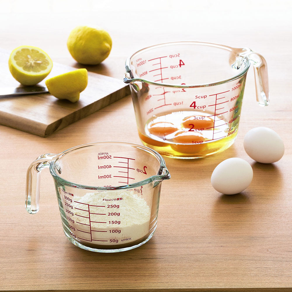 Japan's Aderia Shitsukizuka BaKE-COOK glass measuring cup with scale high temperature resistant household metering cup