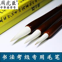 Shanghai Zhou Huchen and hair brush large medium and small test grade special brush set regular script line regular wolf sheep calligraphy pen