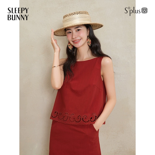 Майка топ, красная мини-юбка, комплект, А-силуэт