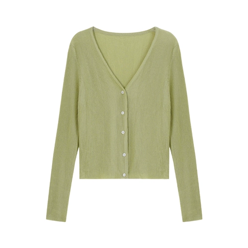 瞌睡兔 Шерстяной кардиган, весенний тонкий лонгслив, куртка, V-образный вырез