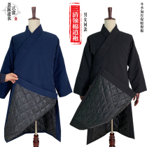 Winter Thicken Plus Cotton Daub Gown Tampon Cotton Padded Jacket Twill Cotton Gown Cotton Gown Warm Thickening Daub Clothing Religious Dawns