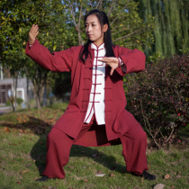 Wudang robes three-piece linen tai ji fu Chinese duijin wu shu fu costumes and mens lian gong fu
