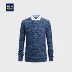 Áo len cổ lọ nhà cổ HLA / Haicang 2018 Thu đông mới Wool Blend Jacquard Áo dài tay cardigan nam Áo len